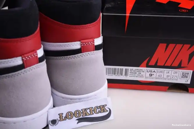 MaikeSneakers Grey Air Jordan 1 OG High Smoke Light 555088-126 0429